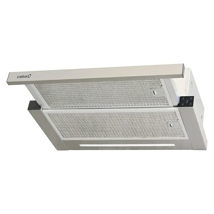 Cata Campana integrable TFH 6630 - Ancho: 59,8 cm, Potencia de aire máx.: 575 m³/h, Plateado