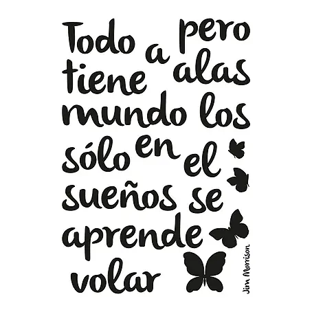 Adhesivos decorativos textos: Alas