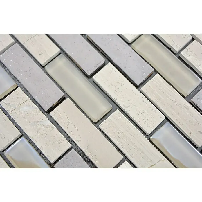Selbstklebemosaik SAM 4CMIL1 - 29,8 x 30,4 cm, Glas, Grau