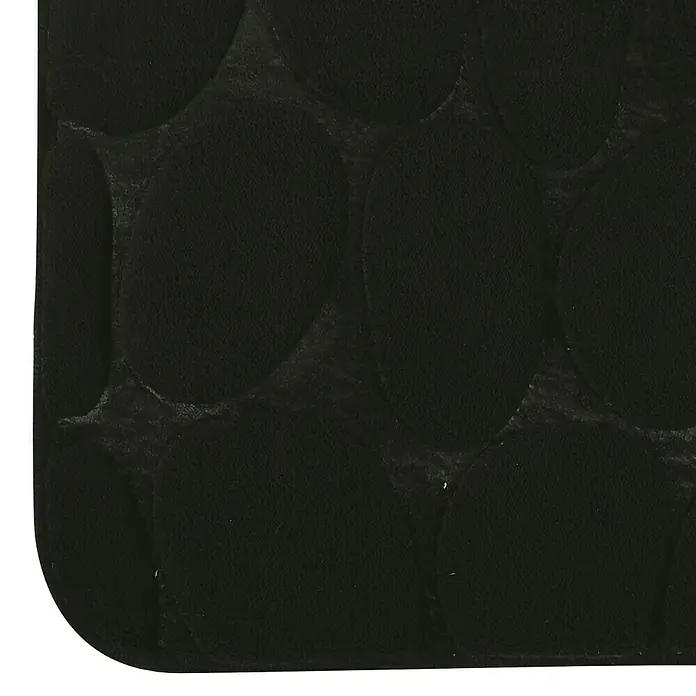 MSV Alfombra para baño Piedras - 40 x 60 cm, Negro