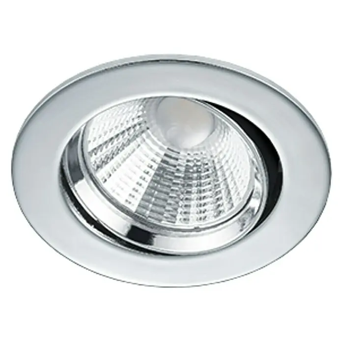 Trio Lighting Foco LED empotrable Pamir - 5,5 W, Color de luz: Blanco cálido, Diámetro: 8,5 cm, Cromo