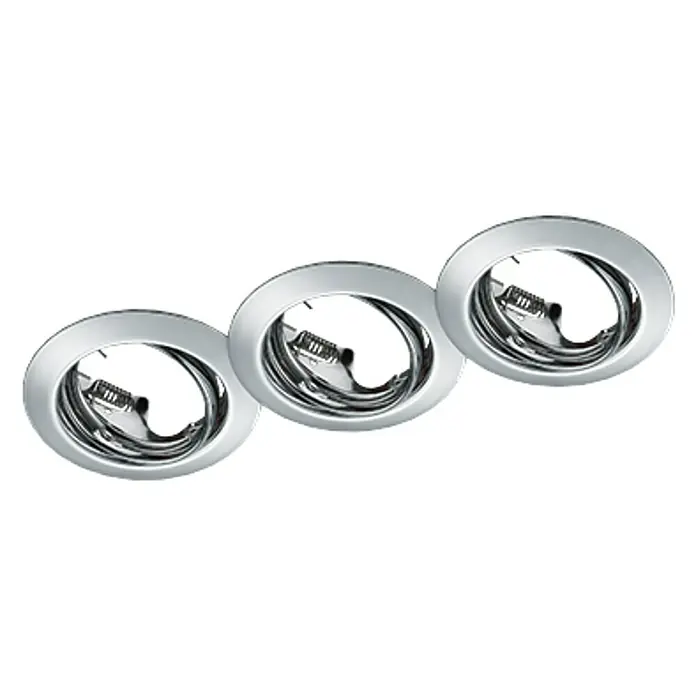 Trio Lighting Set de focos empotrables Jura - Cromo, Diámetro: 8,3 cm