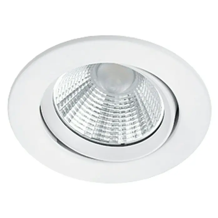 Trio Lighting Foco LED empotrable Pamir - 5,5 W, Color de luz: Blanco cálido, Diámetro: 8,5 cm, Blanco