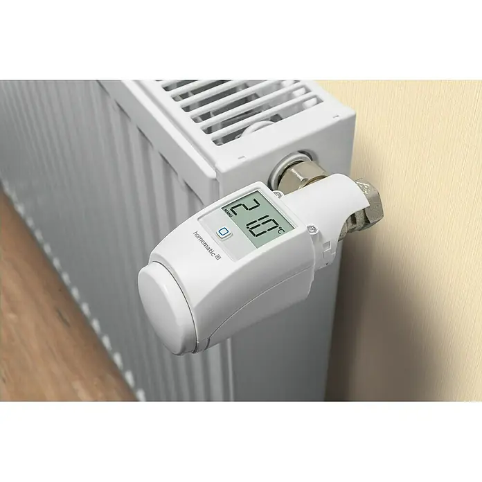 Homematic IP Diebstahlsicherung für Heizkörperthermostate - L x B x H: 46 x 23 x 46 mm - Anwendungsbeispiel