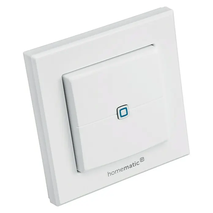 Homematic IP Funk-Wandtaster HmIP-WRC2 - 2-fach, Batteriebetrieben, Weiß, 19 x 86 x 86 mm - Rechte Seitenansicht