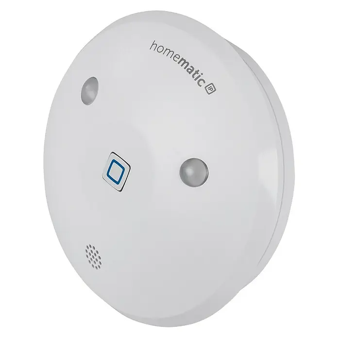 Homematic IP Alarmsirene HmIP-ASIR-2 - Batteriebetrieben, Alarmsignal: 90 dB, Ø x H: 12,4 x 4,5 cm - Linke Seitenansicht