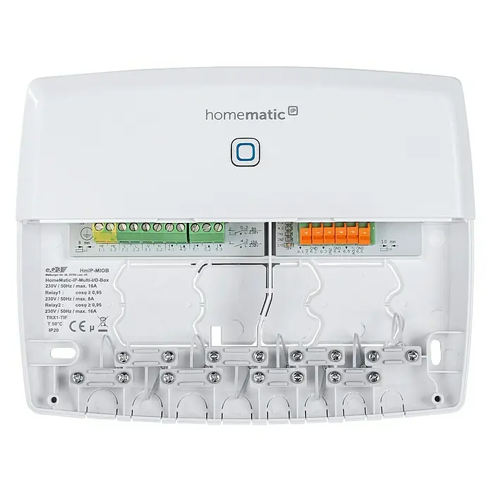 Homematic IP Steuerzentrale Multi IO Box - Weiß, 3,4 x 19,9 x 15,6 cm - Detailaufnahme