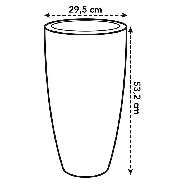 Elho Vaza za cvijeće Pure Soft High - Ø x V: 29,5 x 53,2 cm, Antracit