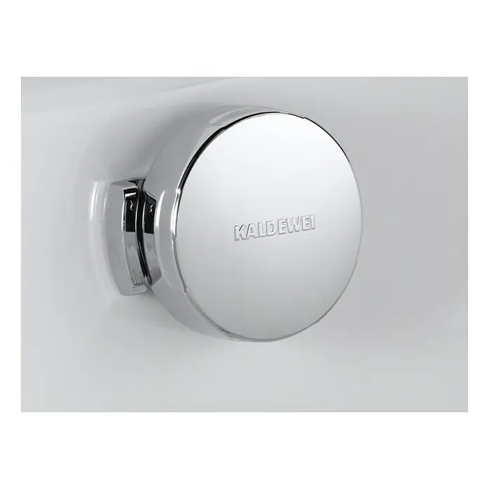 Kaldewei Ab- & Überlaufgarnitur Comfort Level 4002 - Drehexcenterbetätigung, Wasserstandhöhe: + 5 cm erhöhbar, Verchromt - Vorderansicht