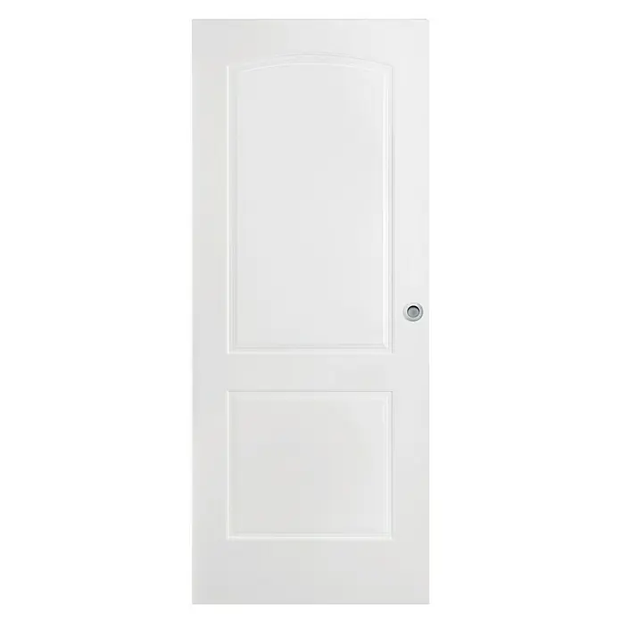 Solid Elements Puerta corredera de madera Bremen - 62,5 x 203 cm, Blanco, Maciza, Con uñero