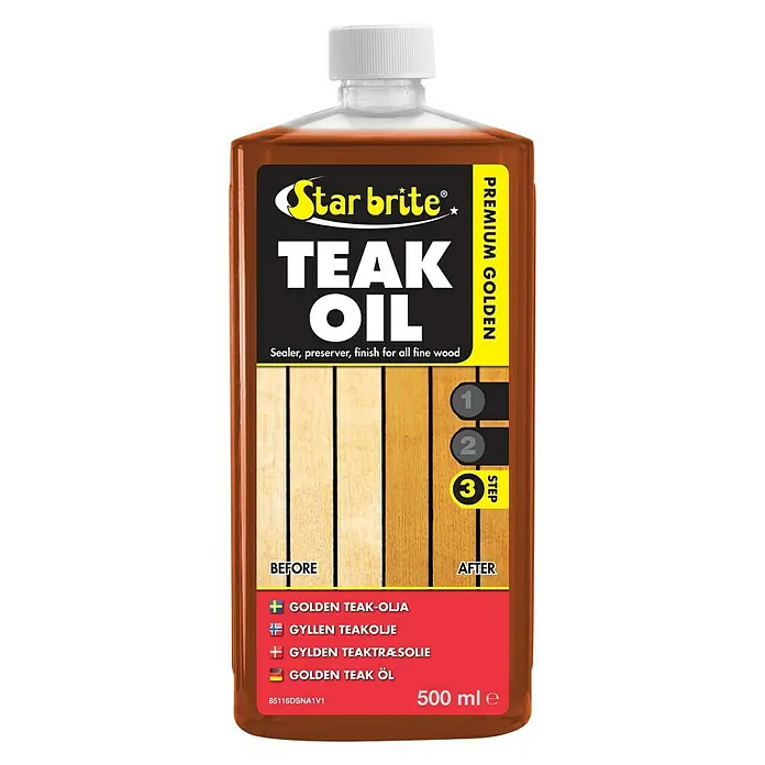 Star brite Teak-Öl Step 3 - 500 ml, Gelb, Gold - Vorderansicht