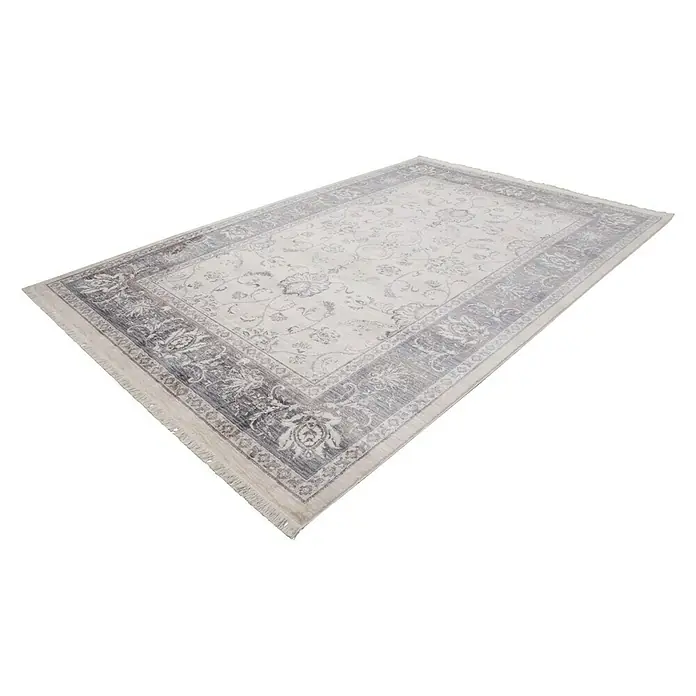 Kurzflorteppich Vintage - Elfenbein, 170 x 120 cm, 100 % Polyester - Linke Seitenansicht