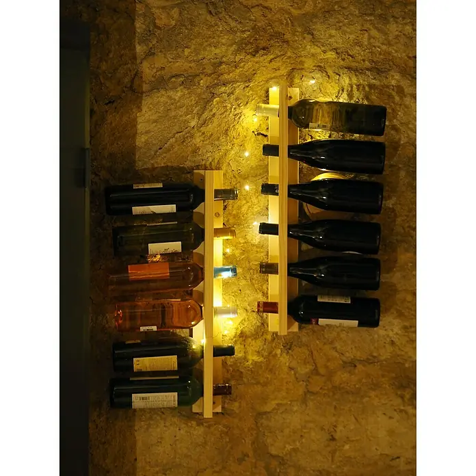 Astigarraga Weinregal - L x B x H: 60,5 x 7,5 x 9,5 cm, Anzahl Flaschen: 6 Stk.