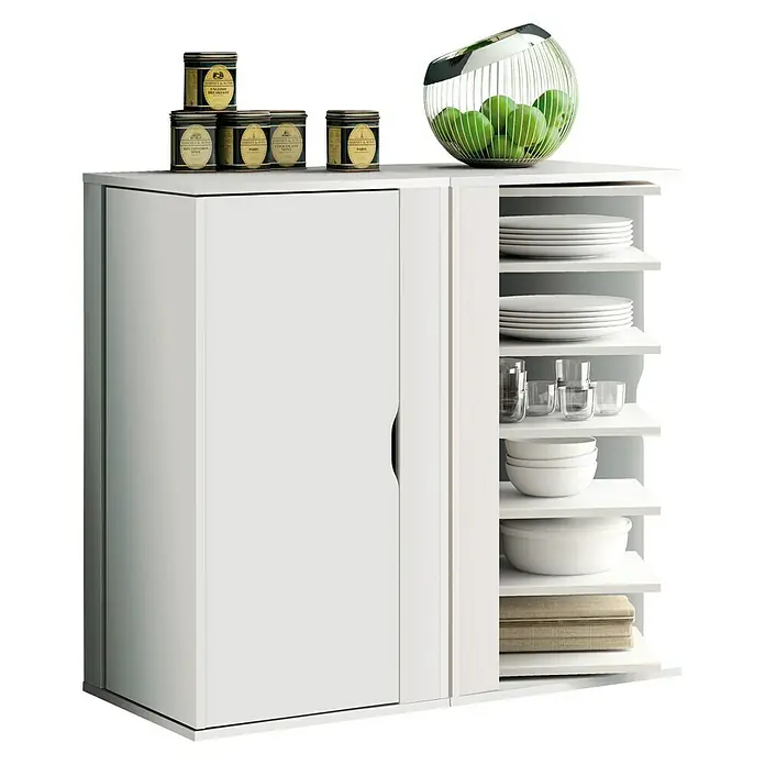 Muebles Pitarch Zapatero Naia - L x An x Al: 47 x 47 x 90 cm, Blanco
