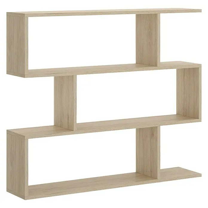 Estantería de madera Lis - An x Al: 110 x 96 cm, Melamina, Natural