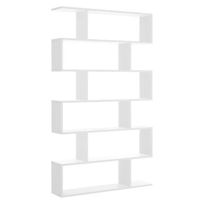 Estantería de madera Lis - An x Al: 80 x 190 cm, Melamina, Blanco