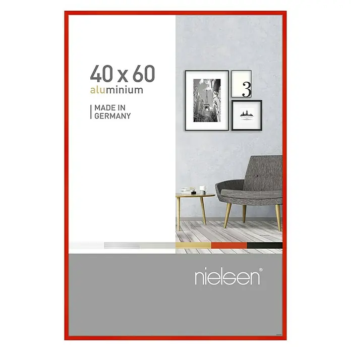 Nielsen Bilderrahmen Pixel - Tornadorot, 60 x 40 cm, Aluminium - Vorderansicht