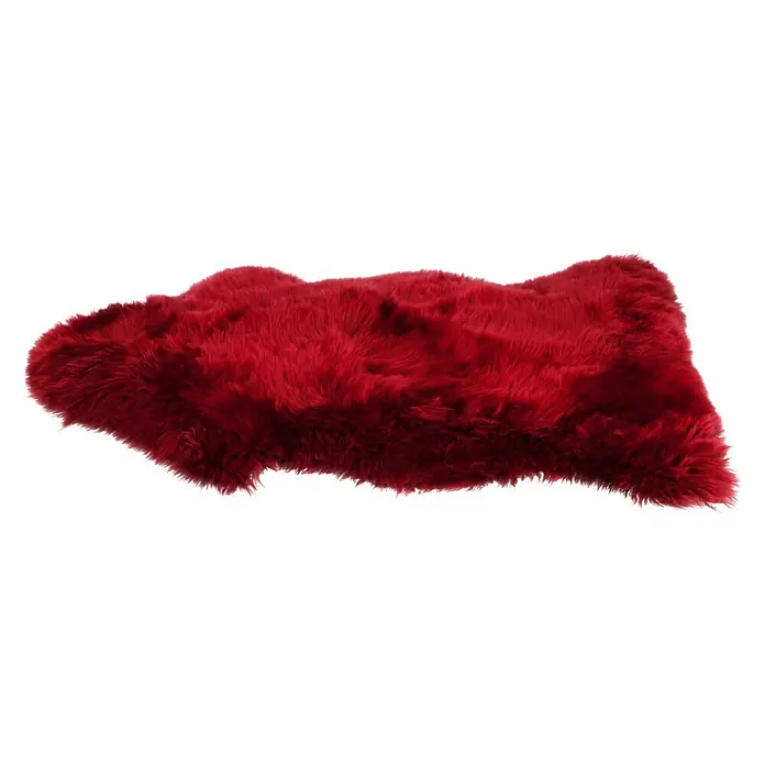 Dekorativna janjeća koža - Bordo, Duljina: 90 cm