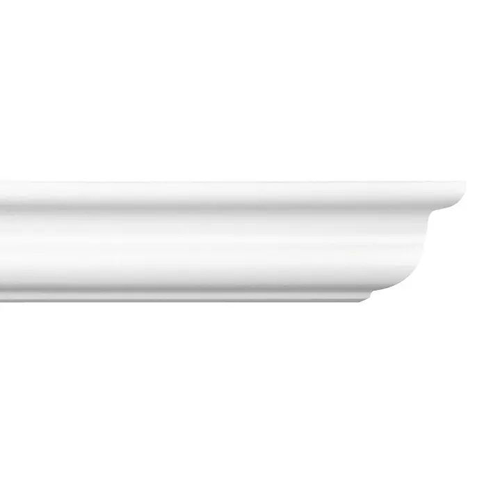 Zierprofil Modern I 60 - 200 x 6 x 2,5 cm, Extrudiertes Polystyrol (XPS) - Vorderansicht