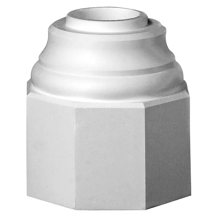 Dekoelement Halbsäule-Fuß HS22 F/H - 16,2 x 32 cm, Expandiertes Polystyrol (EPS) - Vorderansicht