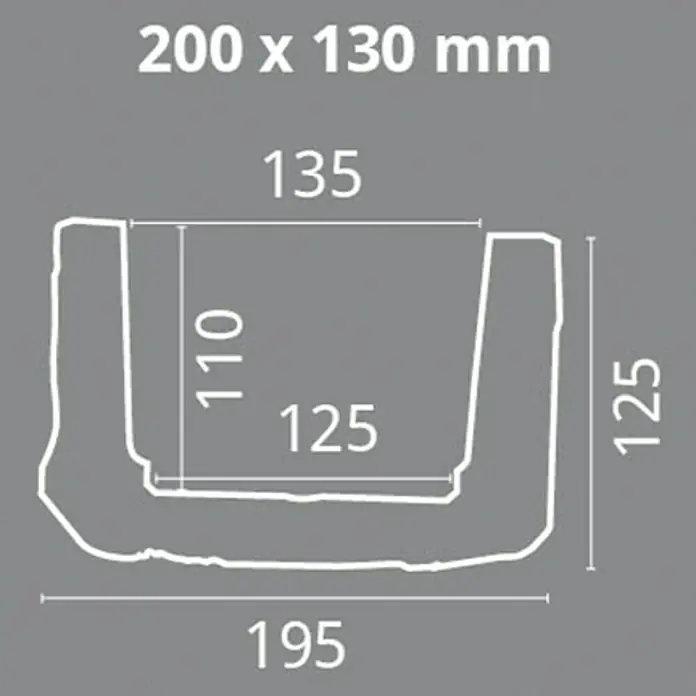 Dekobalken - Weiß, 200 x 19,5 x 12,5 cm, Polyurethan - Vorderansicht