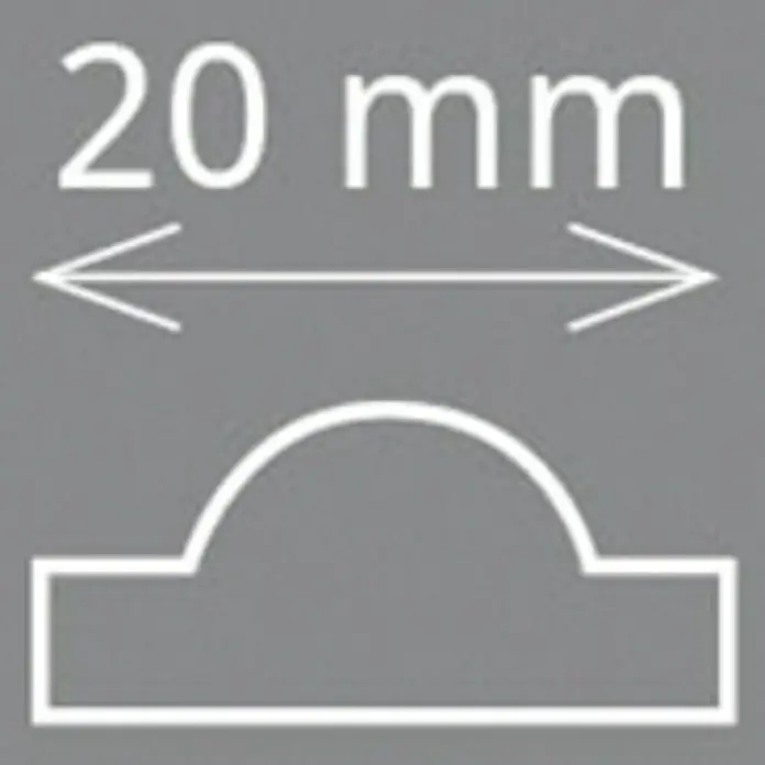 Zierprofil Modern I 20 - 200 x 2 x 1 cm, Extrudiertes Polystyrol (XPS) - Vorderansicht