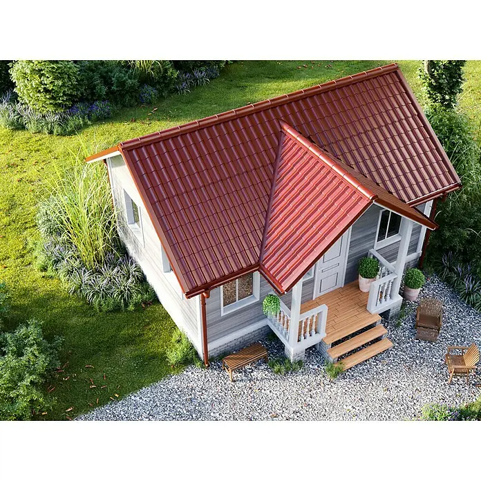 Probau Metallziegel MetDach - Terrakotta, 216 cm x 117 cm x 0,5 mm, Stahl - Stimmungsaufnahme