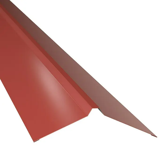 Probau Dachfirst Gerade PP12 - Terrakotta, Länge: 100 cm, Stahl - Vorderansicht