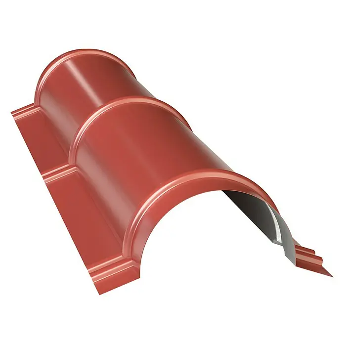 Probau Dachfirst - Terrakotta, 100 x 28 cm, Stahl - Vorderansicht