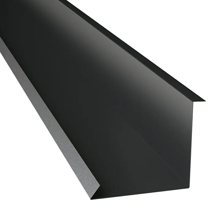 Probau Innengiebelblech - Schwarz, 100 x 11,5 x 10 cm, Stahl - Vorderansicht