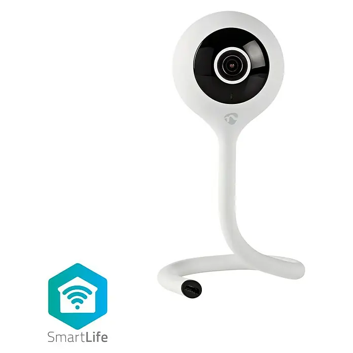 Nedis Smartlife IP-Innenkamera mit Klimasensor - Weiß, Netzbetrieben, 1.280 x 720 Pixel - Vorderansicht