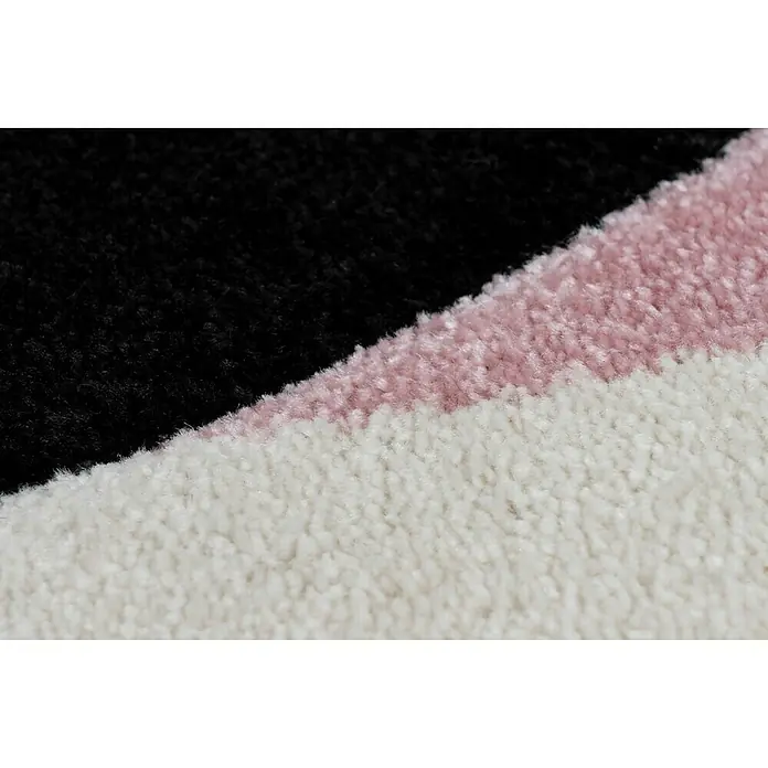 Kayoom Kurzflorteppich Pinguin - Rosa, 150 x 80 cm, 100 % Polypropylen - Detailaufnahme