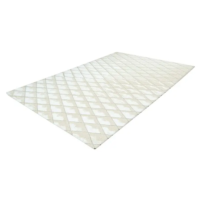 Kayoom Kurzflorteppich Broadway IV - Creme, 150 x 80 cm, 100 % Polypropylen - Rechte Seitenansicht