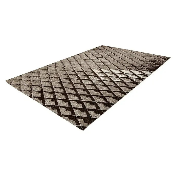 Kayoom Kurzflorteppich Broadway IV - Braun, 230 x 160 cm, 100 % Polypropylen - Rechte Seitenansicht