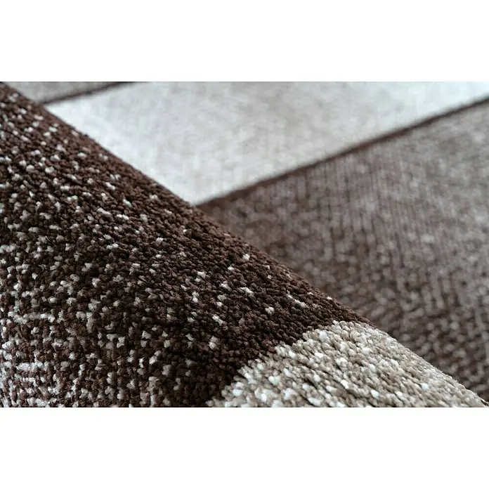 Kayoom Kurzflorteppich Broadway III - Braun, 150 x 80 cm, 100 % Polypropylen - Detailaufnahme