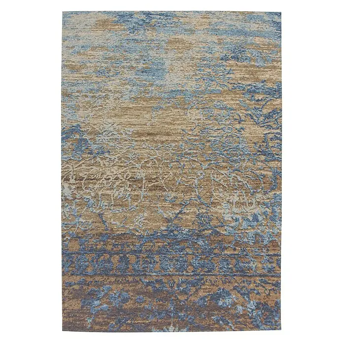 Kayoom Flachgewebeteppich Blaze - Multi/Blau, 230 x 155 cm, 74 % Polyester, 25 % Baumwolle, 1 % Latex - Ansicht von oben