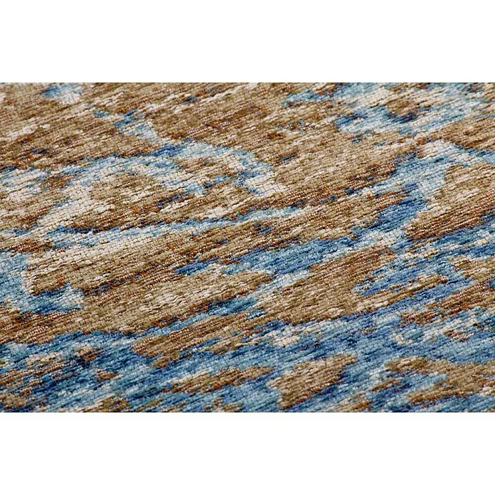 Kayoom Flachgewebeteppich Blaze - Multi/Blau, 230 x 155 cm, 74 % Polyester, 25 % Baumwolle, 1 % Latex - Detailaufnahme