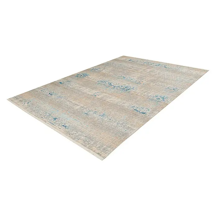 Kayoom Kurzflorteppich Baroque - Beige/Blau, 170 x 120 cm, 100 % Polyester - Rechte Seitenansicht