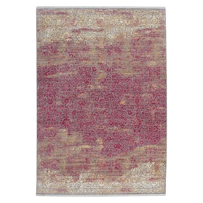 Kayoom Kurzflorteppich Antigua - Rot, 170 x 120 cm, 100 % Polyester - Ansicht von oben