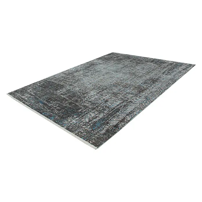 Kayoom Kurzflorteppich Antigua - Grau, 230 x 160 cm, 100 % Polyester - Rechte Seitenansicht