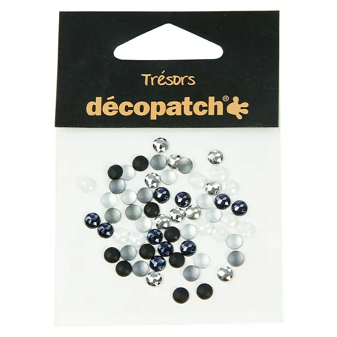 Décopatch Elemento decorativo Trésors Piedras - Negro, Blanco, Plástico, 60 pzs.