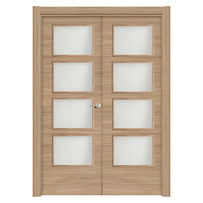 Puerta de doble hoja Roble Urban - 145 x 203 cm, Izquierda, Roble claro, Macizo