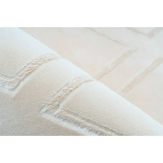 Kayoom Kurzflorteppich Monroe III - Creme, 290 x 200 cm, 100 % Polyester - Detailaufnahme
