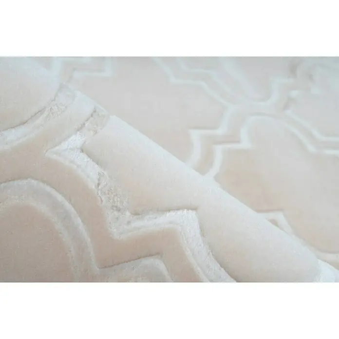 Kayoom Kurzflorteppich Monroe I - Creme, 170 x 120 cm, 100 % Polyester - Detailaufnahme