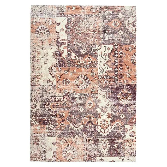 Kayoom Kurzflorteppich Indiana - Terra, 150 x 80 cm, 100 % Baumwolle - Ansicht von oben