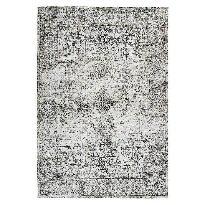 Kayoom Kurzflorteppich Iglesia - Anthrazit, 170 x 120 cm, 100 % Polyester - Ansicht von oben