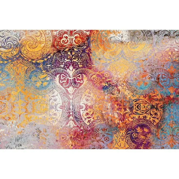 Kayoom Flachgewebeteppich Galaxy - Multi, 180 x 120 cm, 100 % Polyester - Detailaufnahme