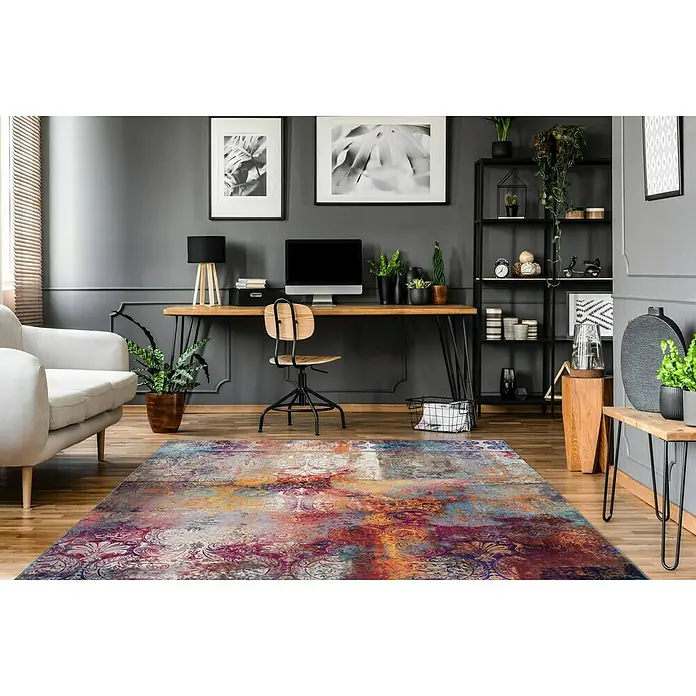Kayoom Flachgewebeteppich Galaxy - Multi, 180 x 120 cm, 100 % Polyester - Stimmungsaufnahme