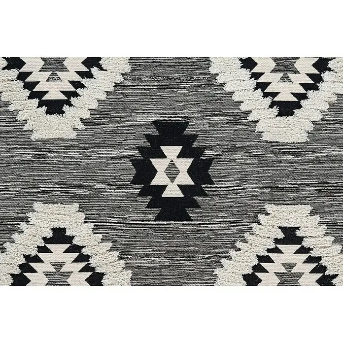 Kayoom Flachgewebeteppich Ethnie - Grau, 230 x 160 cm, 100 % Baumwolle - Detailaufnahme