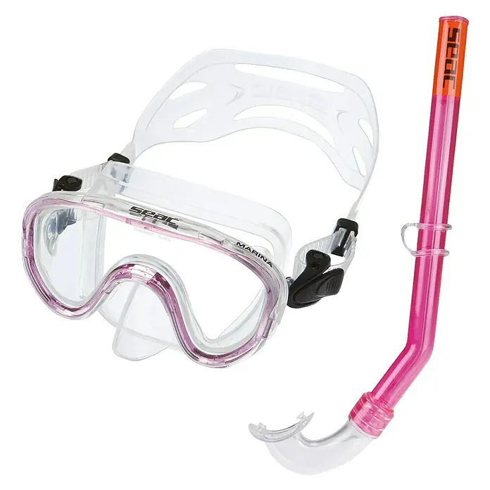 Seac Sub Set de buceo Marina - Apto para: Niños, Silicona, Rosa